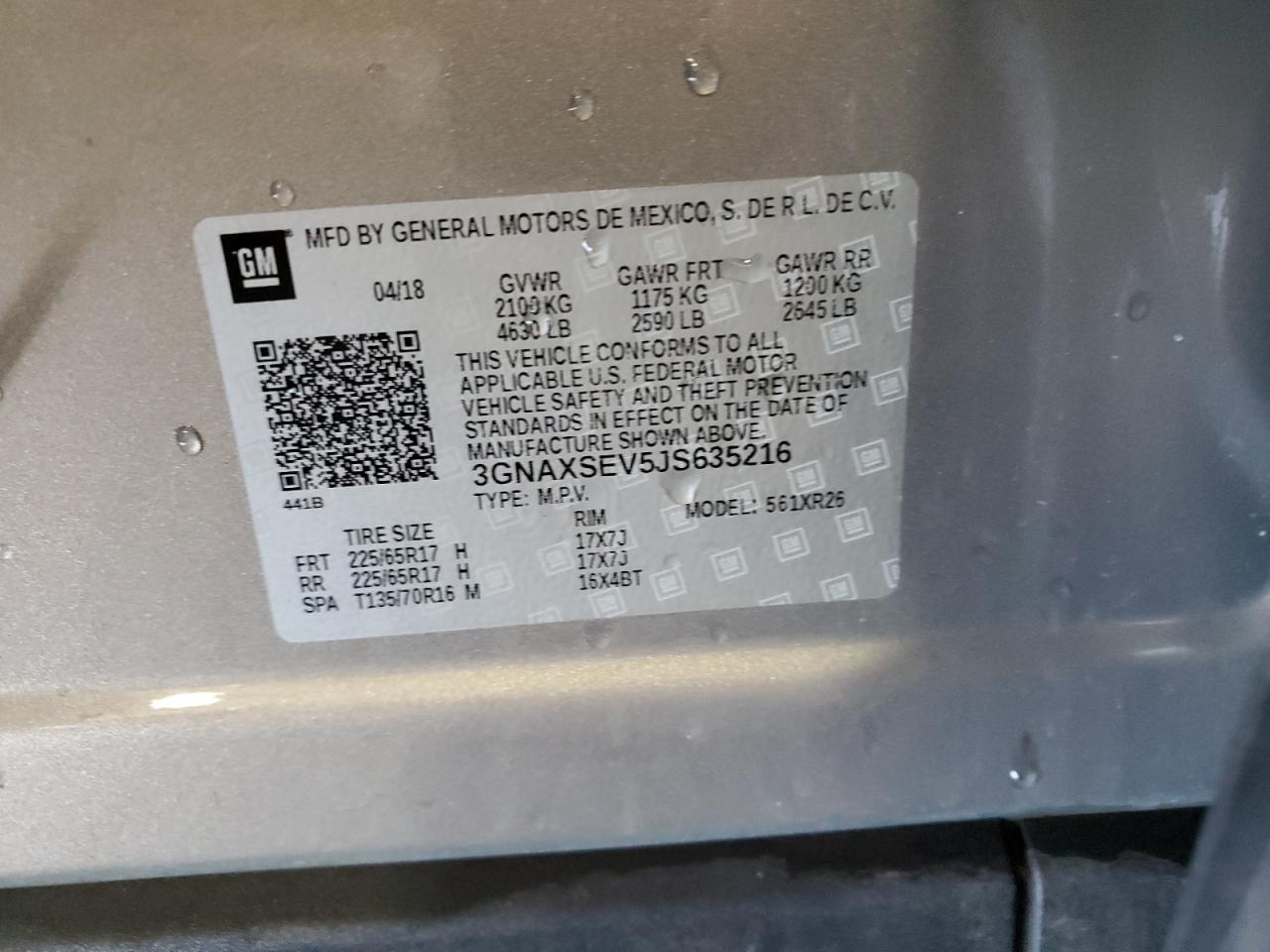 2018 CHEVROLET EQUINOX LT photo 14