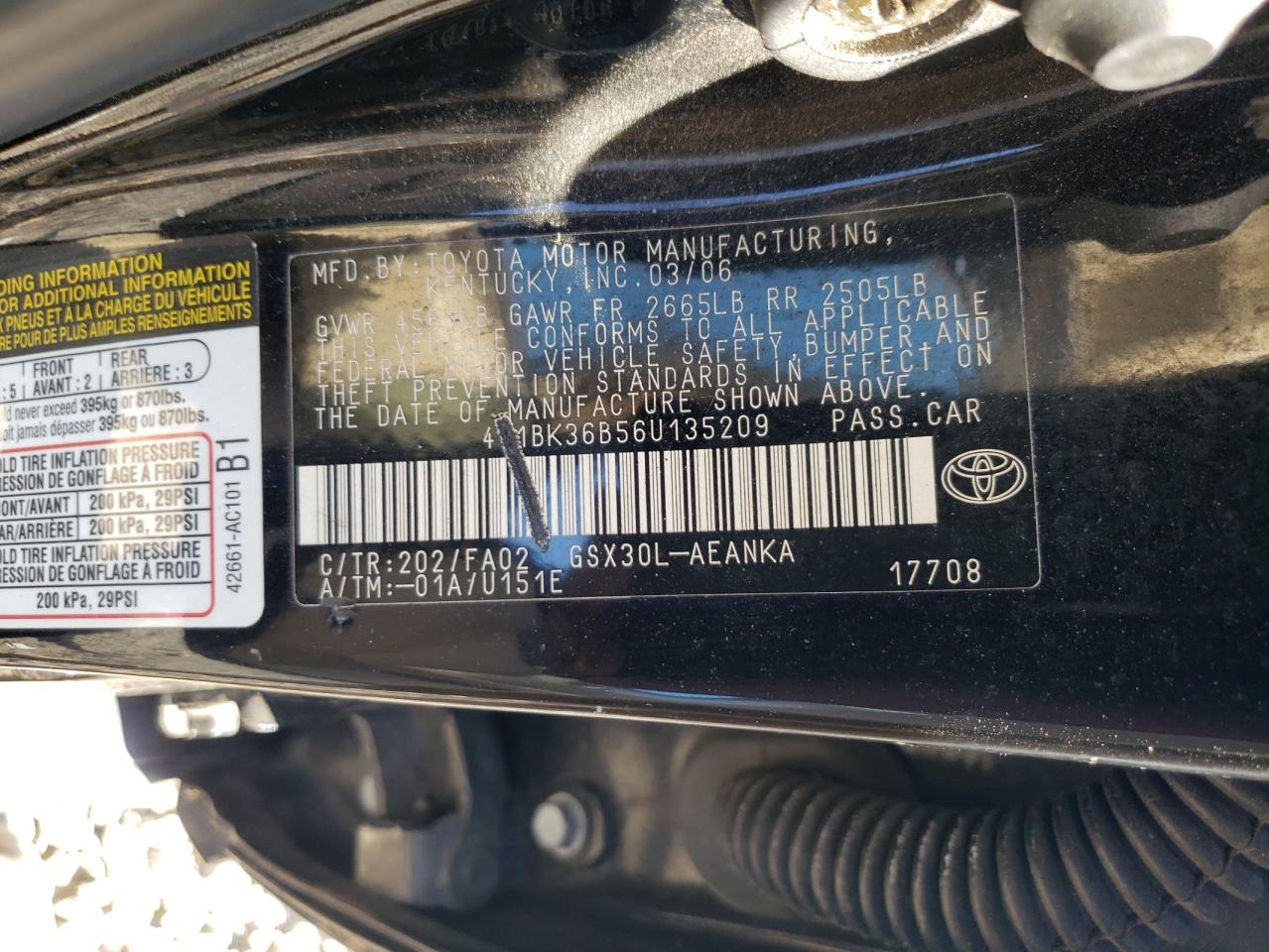 2006 TOYOTA AVALON XL photo 12