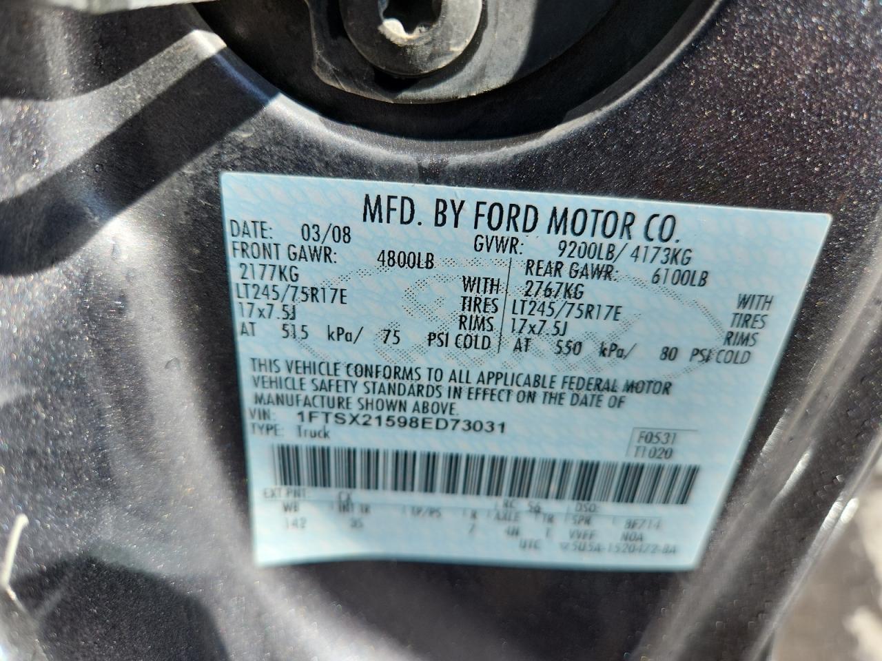 2008 FORD F250 SUPER DUTY photo 12
