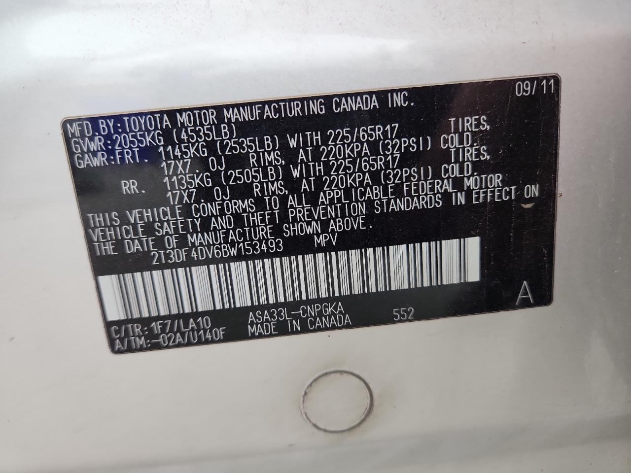 2011 TOYOTA RAV4 LIMITED photo 37