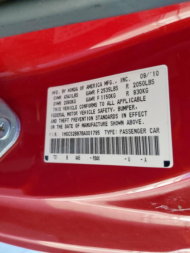 2011 HONDA ACCORD EXL photo 12