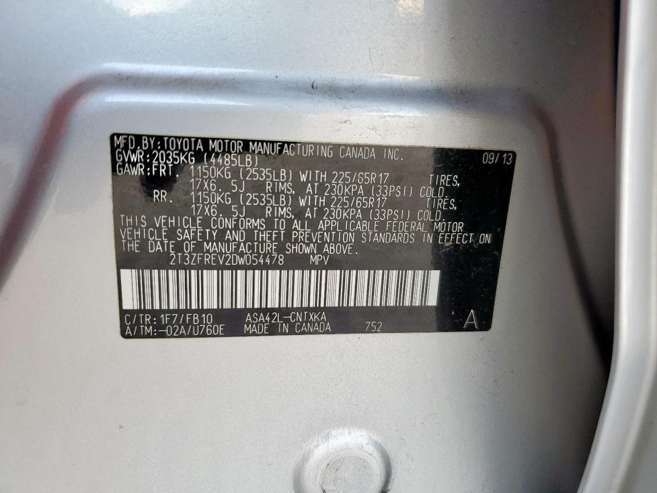 2013 TOYOTA RAV4 LE photo 25