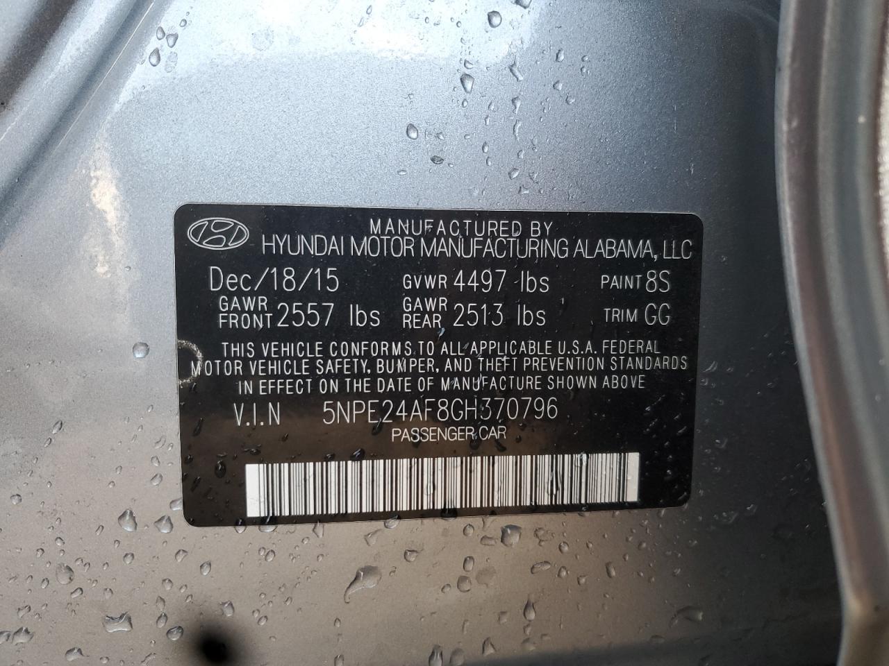 2016 HYUNDAI SONATA SE photo 23