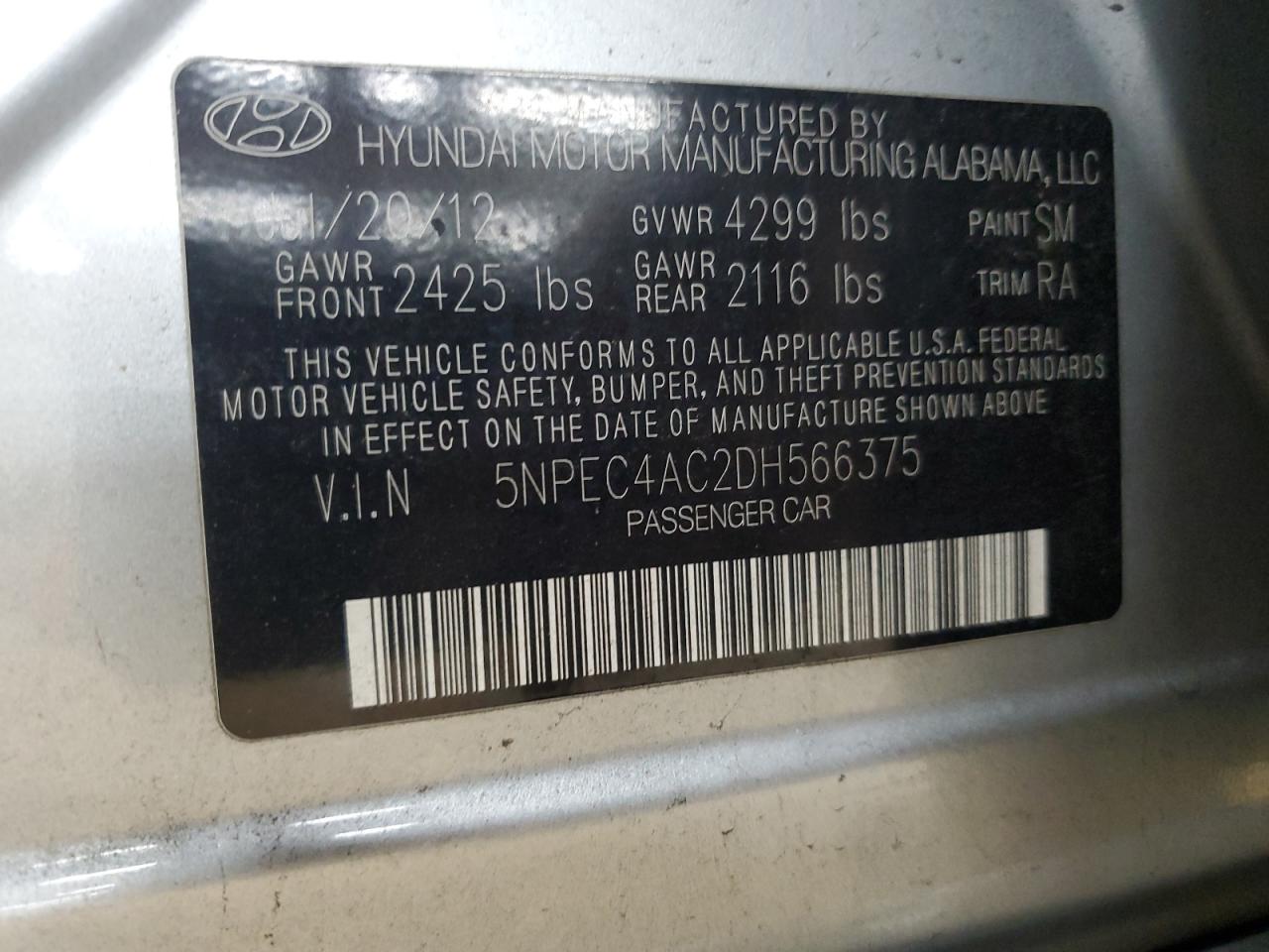 2013 HYUNDAI SONATA SE photo 23