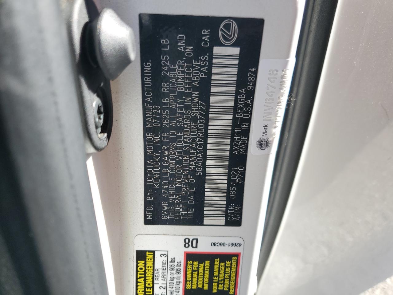 2024 LEXUS ES 300H BASE photo 25