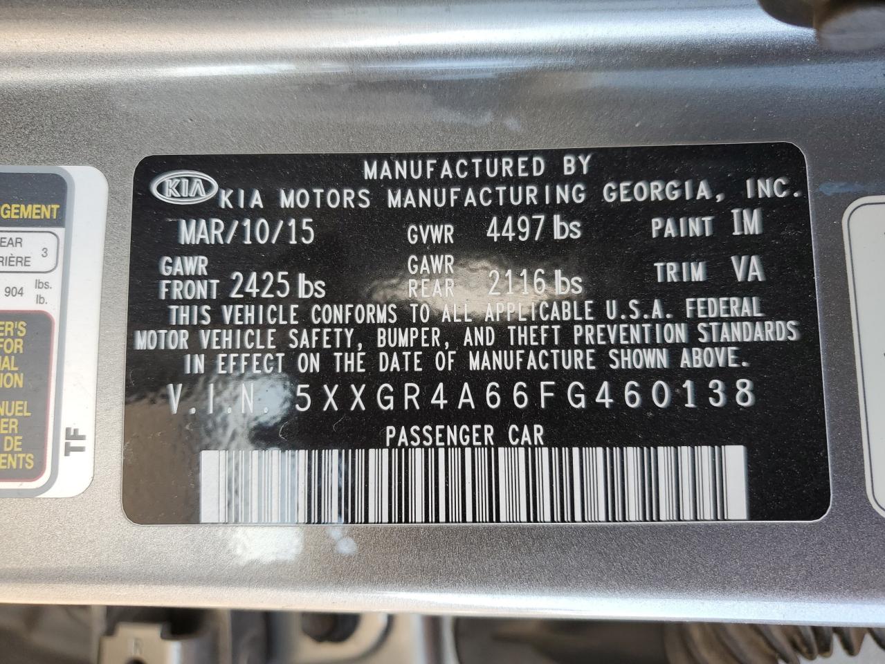 2015 KIA OPTIMA SX photo 13