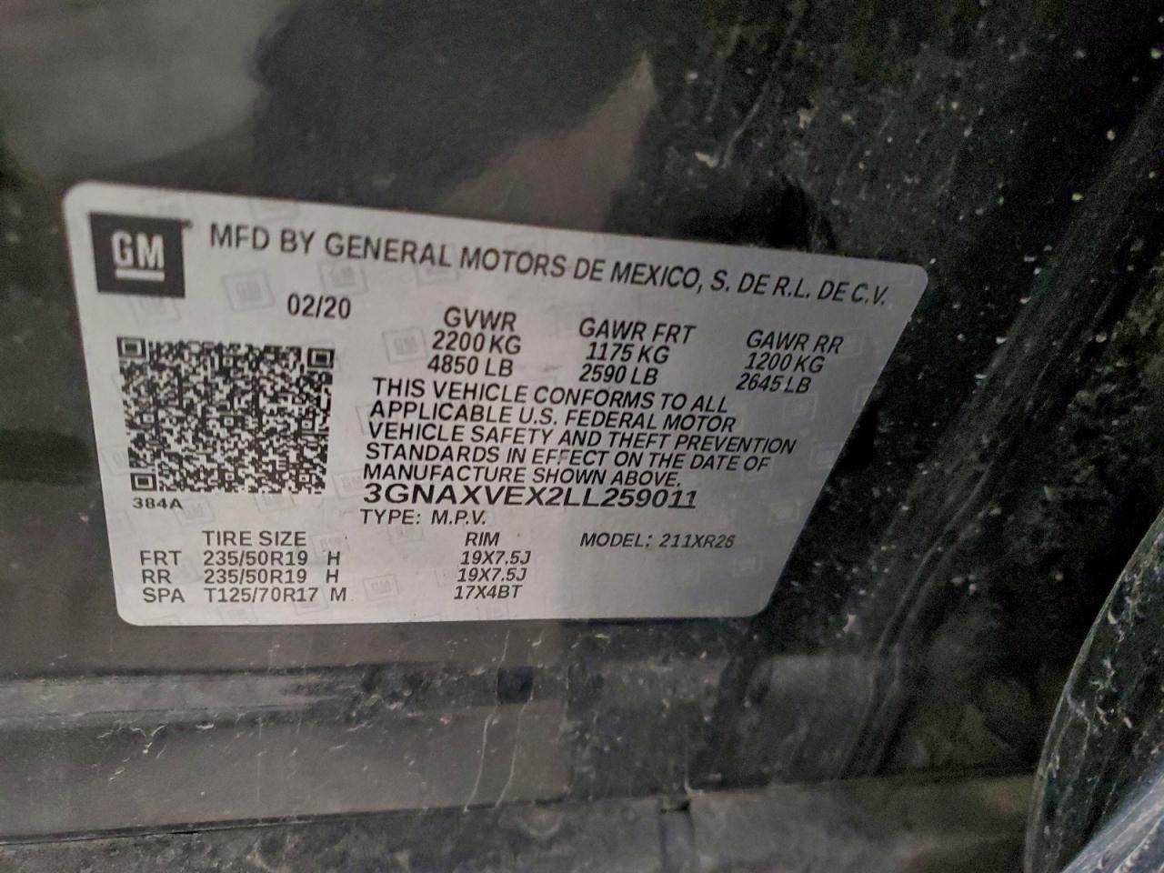 2020 CHEVROLET EQUINOX LT photo 13