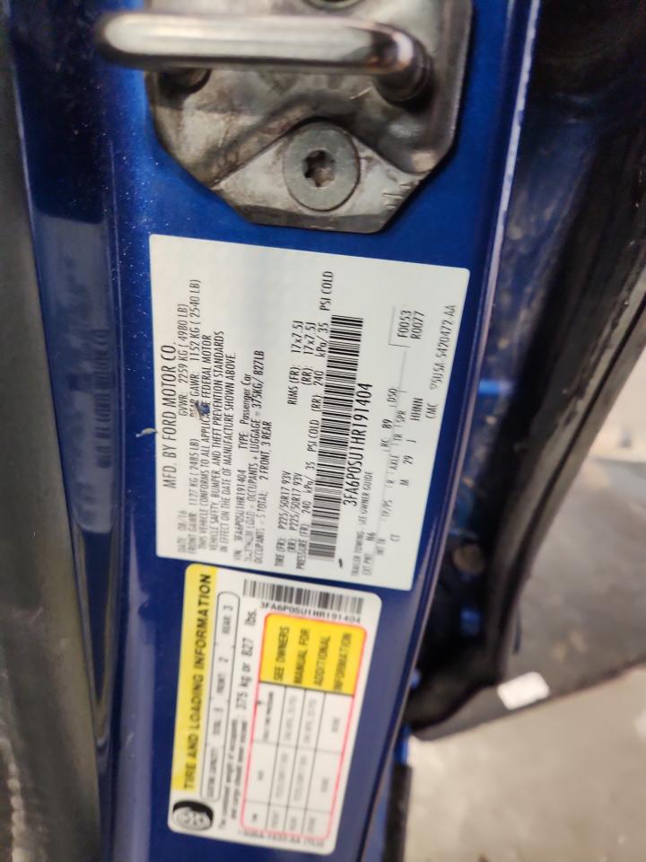 2017 FORD FUSION TITANIUM PHEV photo 12