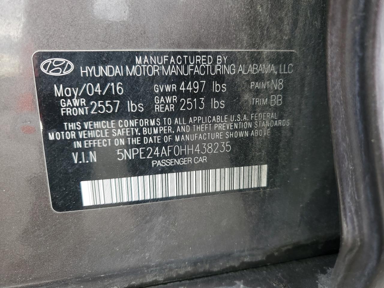 2017 HYUNDAI SONATA SE photo 34