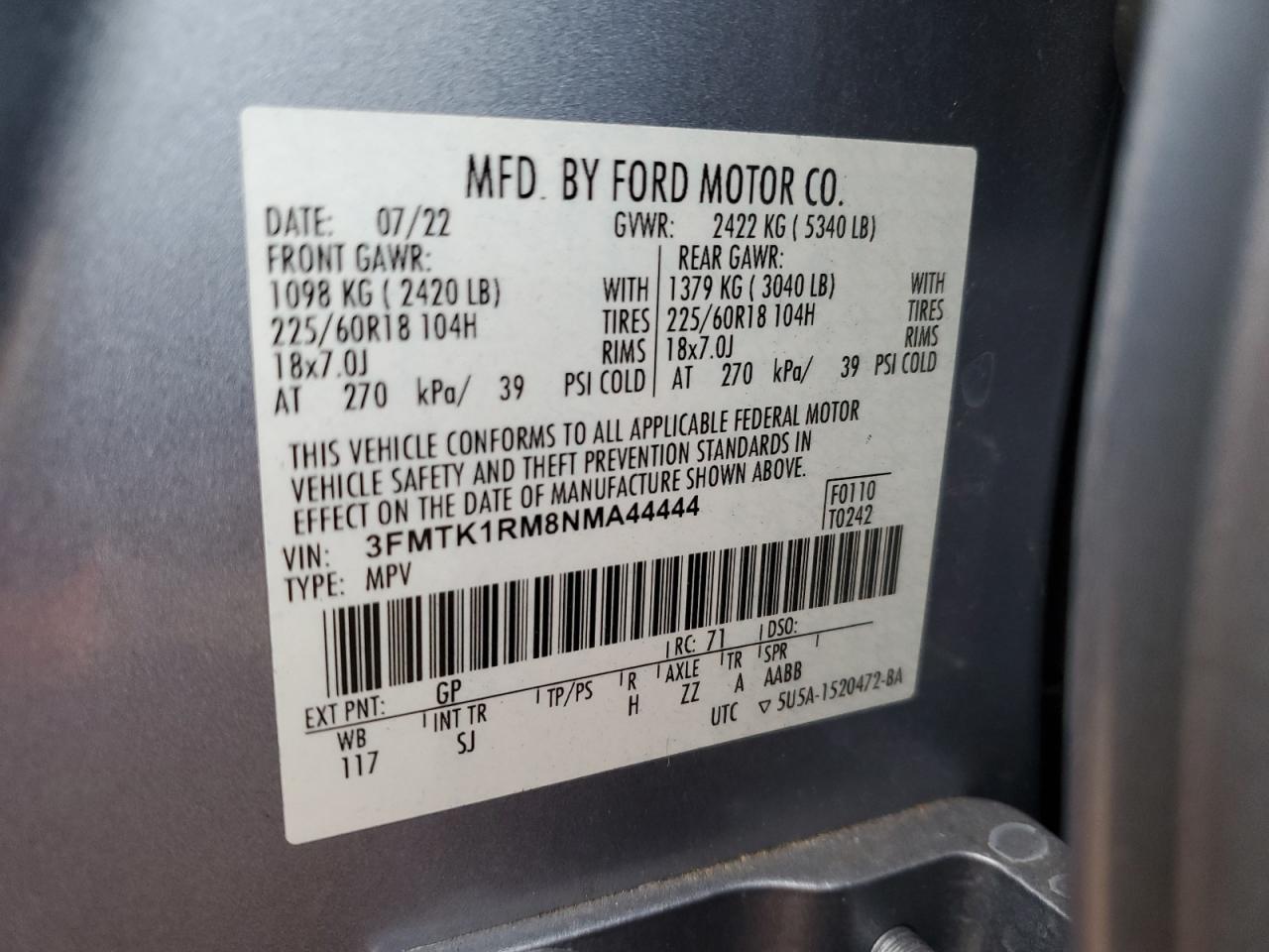 2022 FORD MUSTANG MACH-E SELECT photo 13