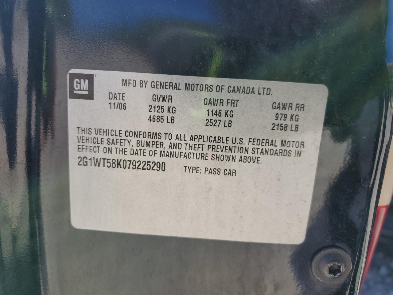 2007 CHEVROLET IMPALA LT photo 23