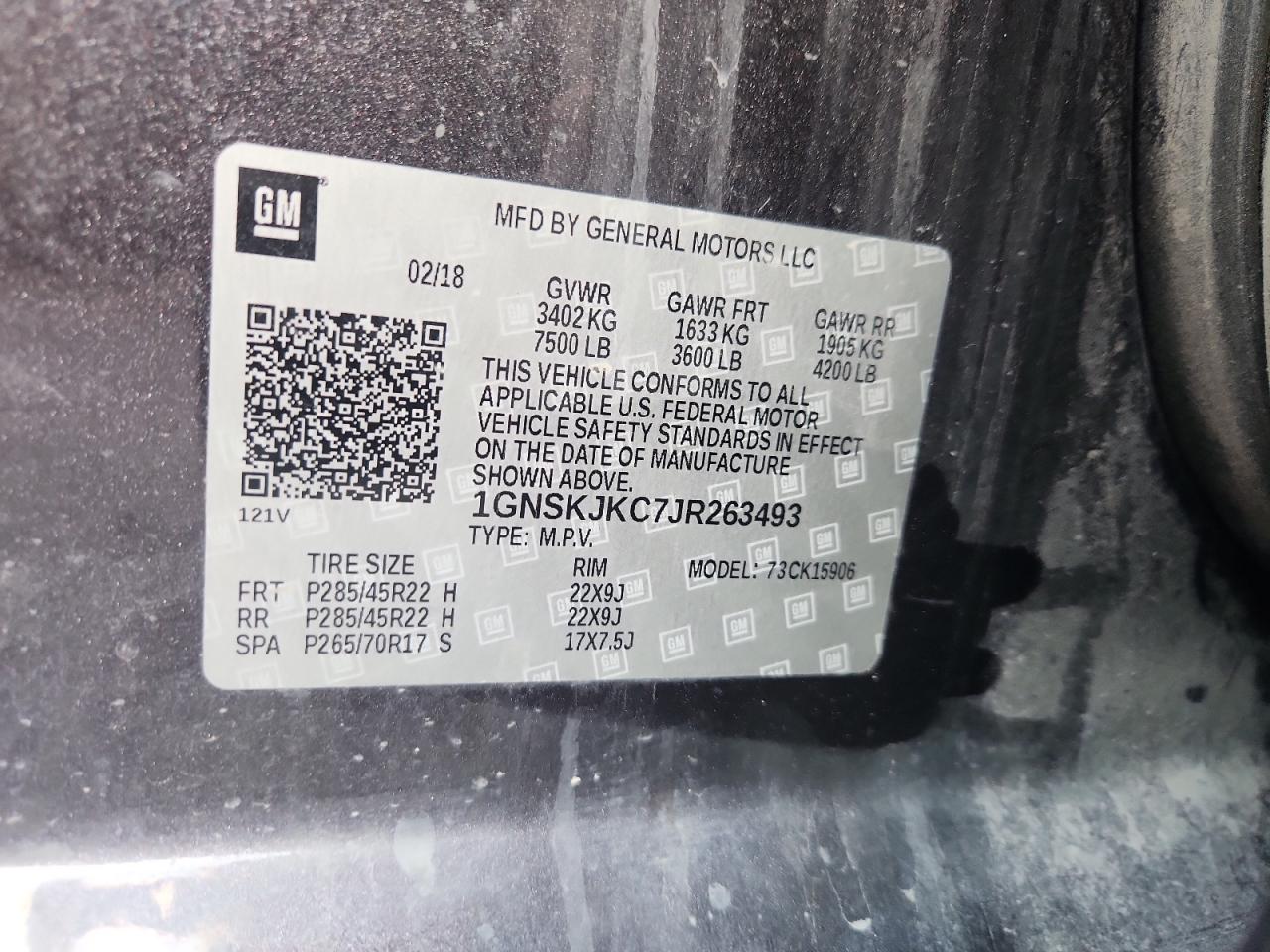 2018 CHEVROLET SUBURBAN K1500 PREMIER photo 25