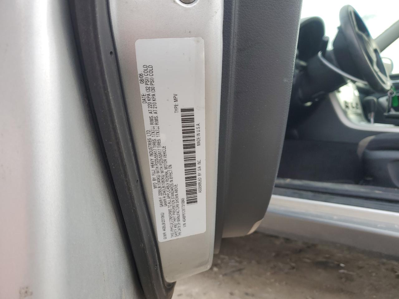 2007 SUBARU OUTBACK OUTBACK 2.5I photo 25