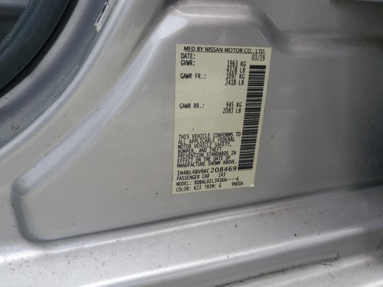 2019 NISSAN ALTIMA S photo 23
