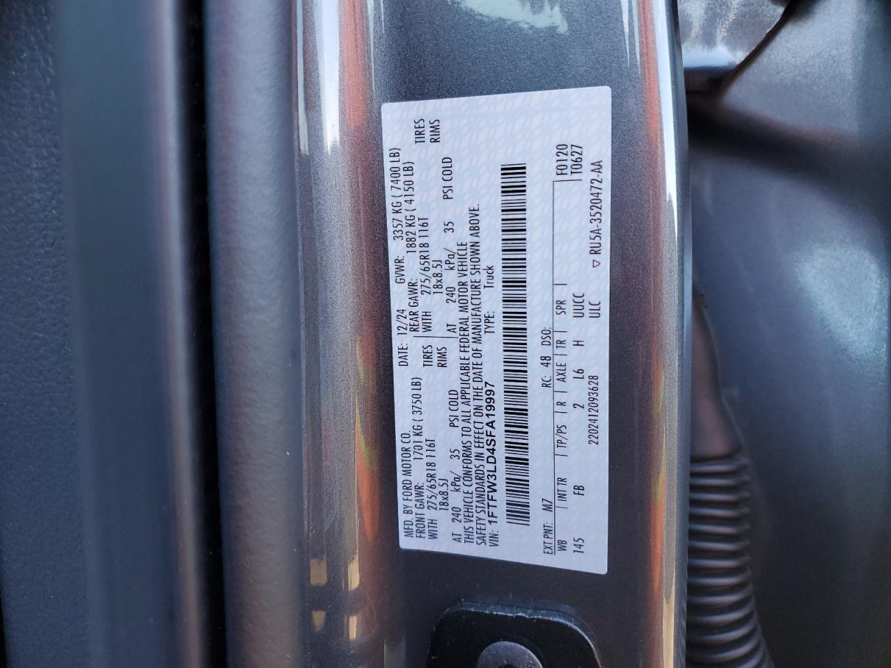 2025 FORD F150 XLT photo 12