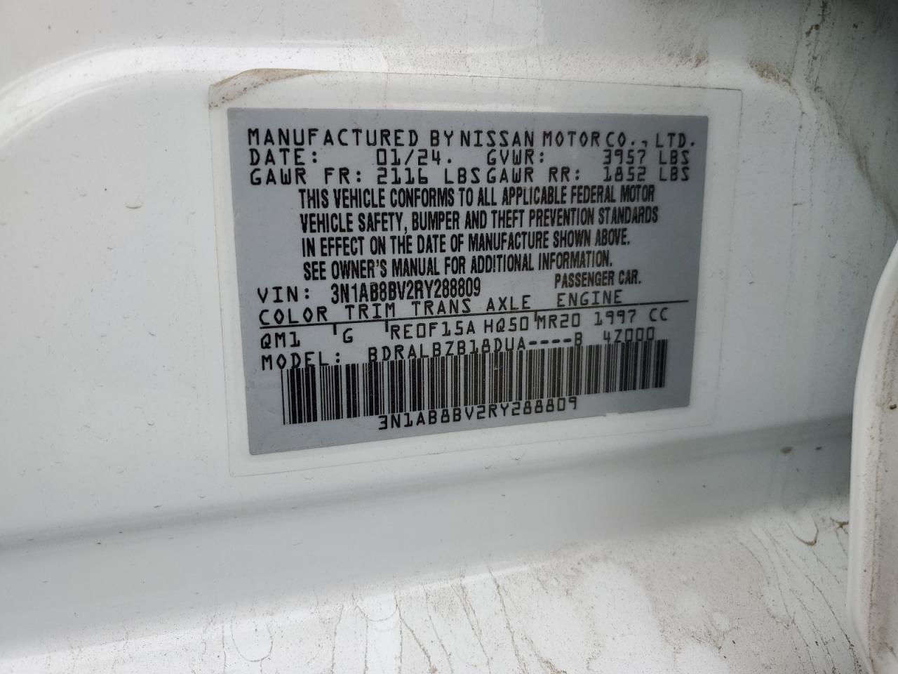 2024 NISSAN SENTRA S photo 34