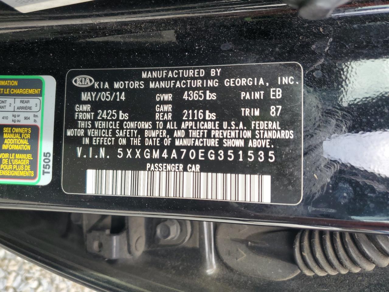 2014 KIA OPTIMA LX photo 23