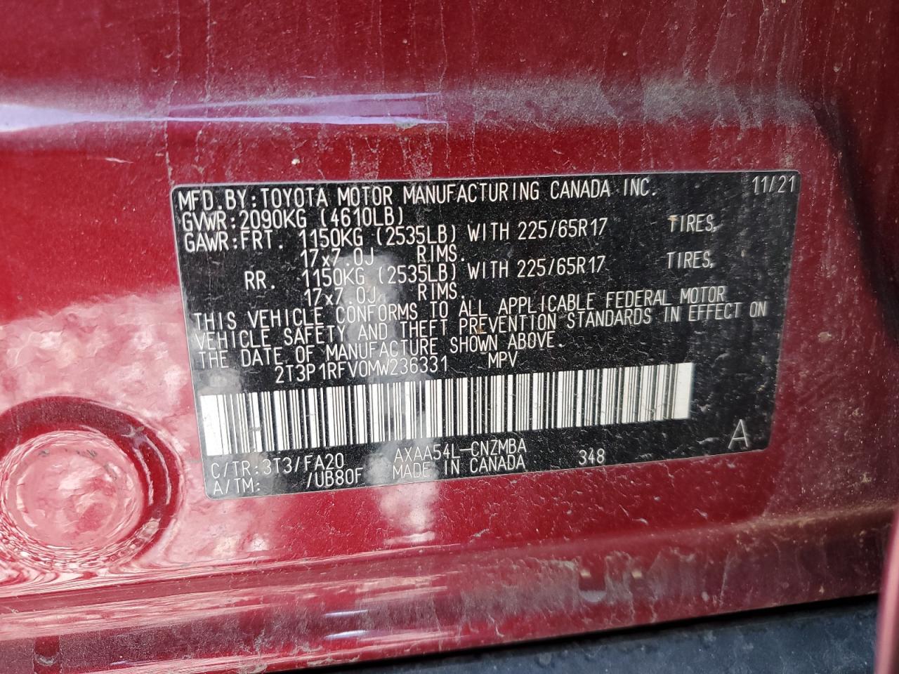 2021 TOYOTA RAV4 XLE photo 14