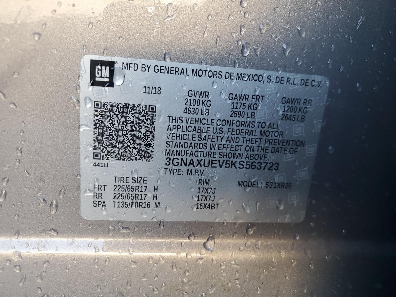 2019 CHEVROLET EQUINOX LT photo 14