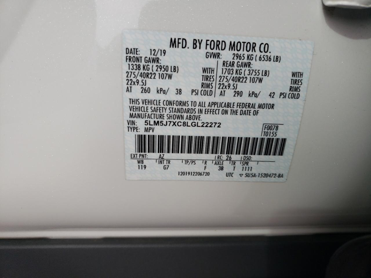 2020 LINCOLN AVIATOR RESERVE photo 25