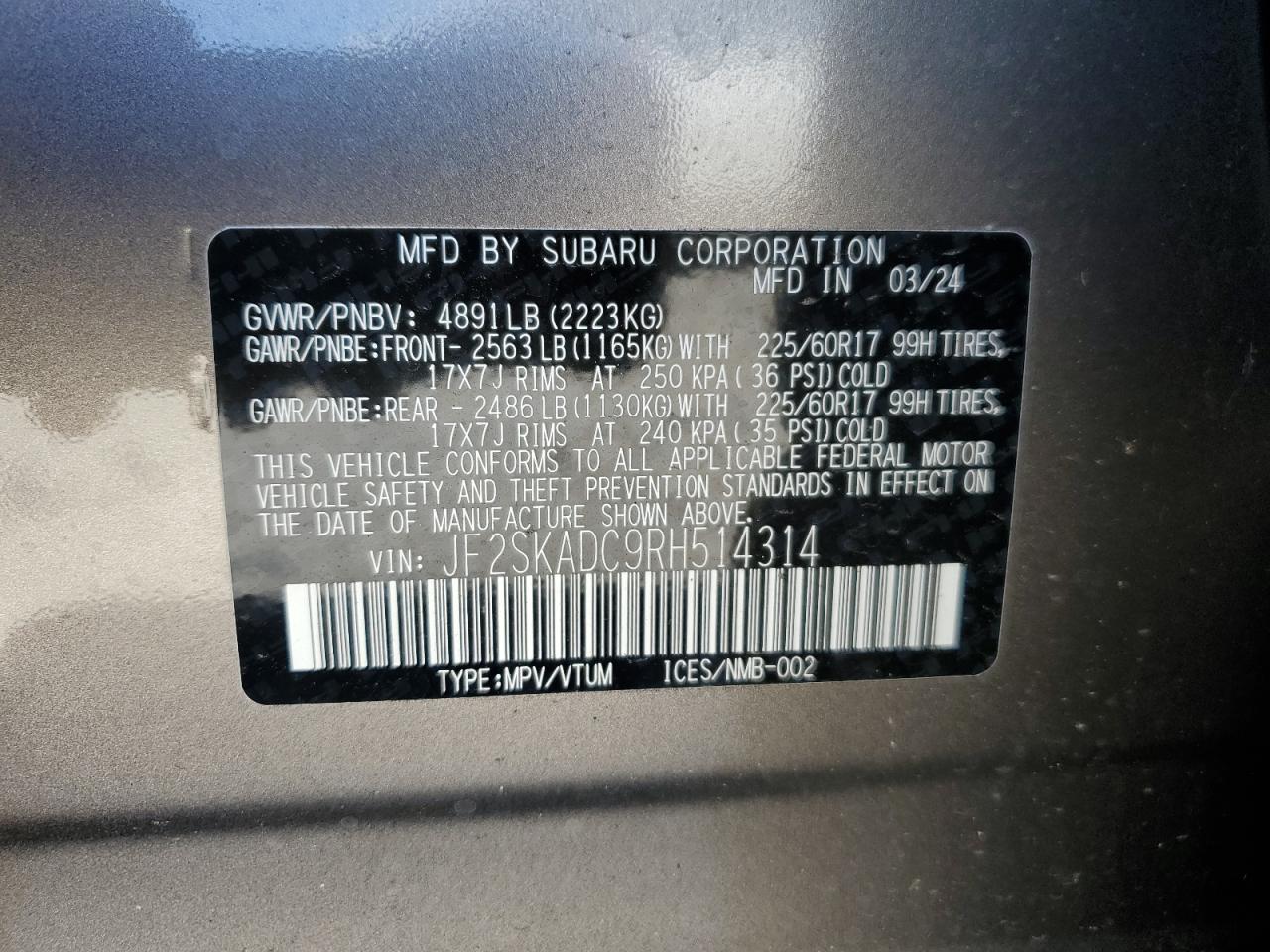 2024 SUBARU FORESTER PREMIUM photo 25