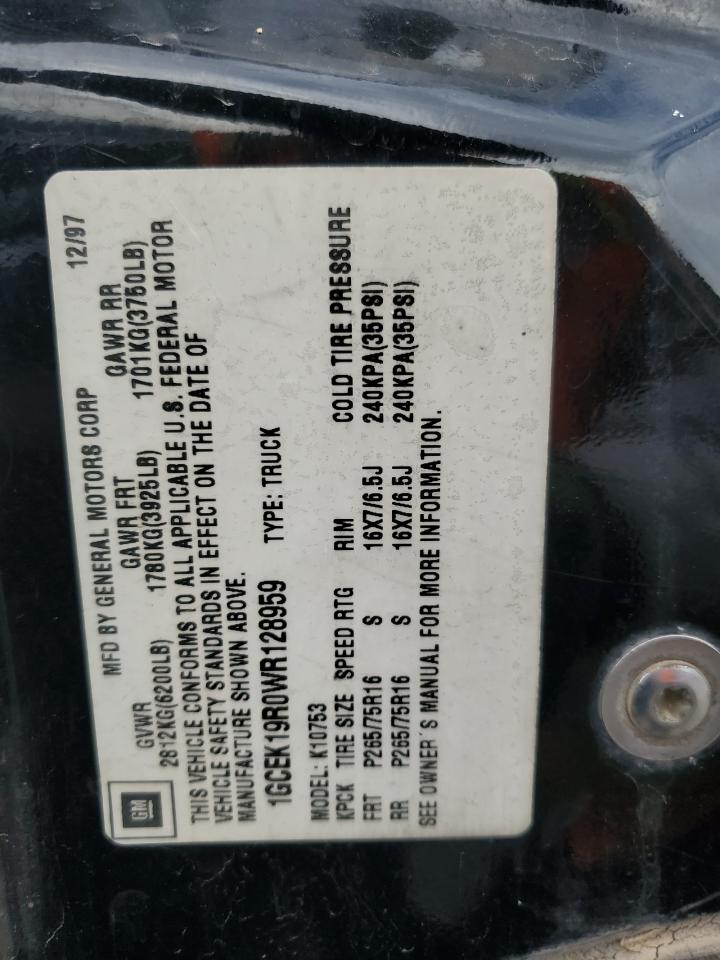 1998 CHEVROLET GMT-400 K1500 photo 23