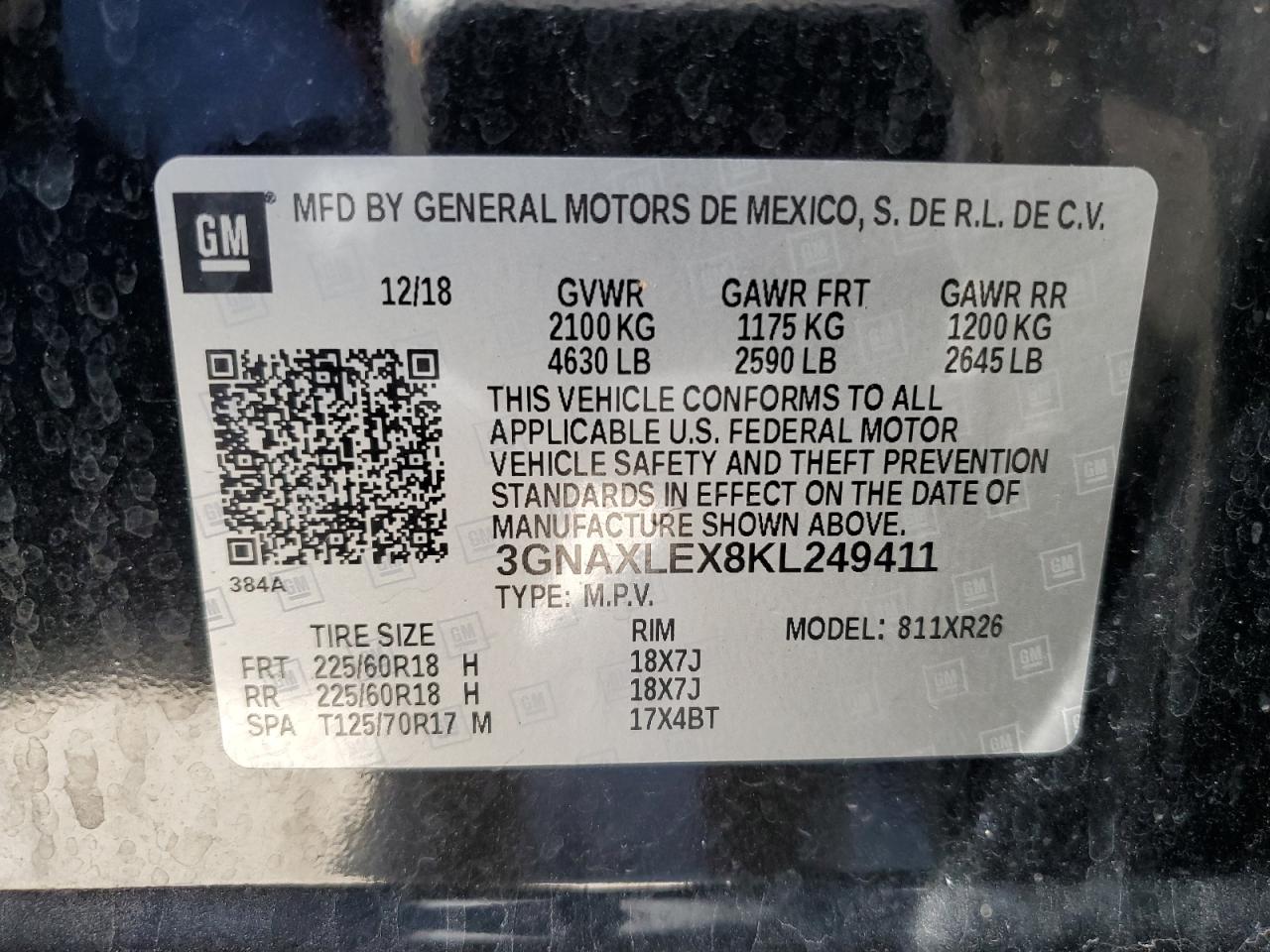 2019 CHEVROLET EQUINOX LT photo 25