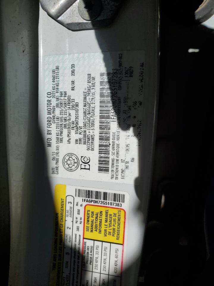 2016 FORD FUSION SE photo 25