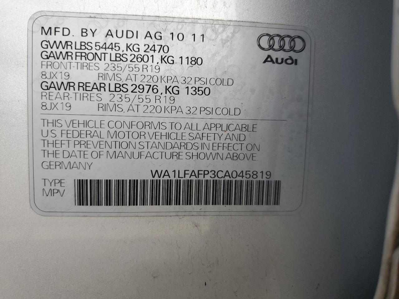 2012 AUDI Q5 PREMIUM PLUS photo 25