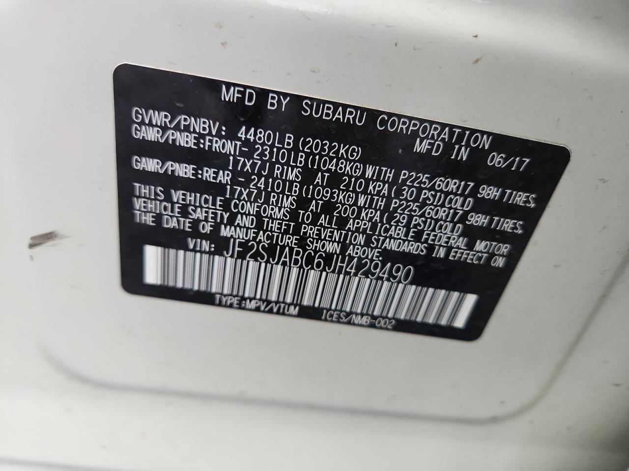 2018 SUBARU FORESTER 2.5I photo 25