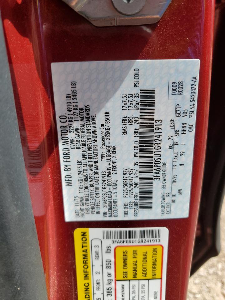 2016 FORD FUSION TITANIUM PHEV photo 12