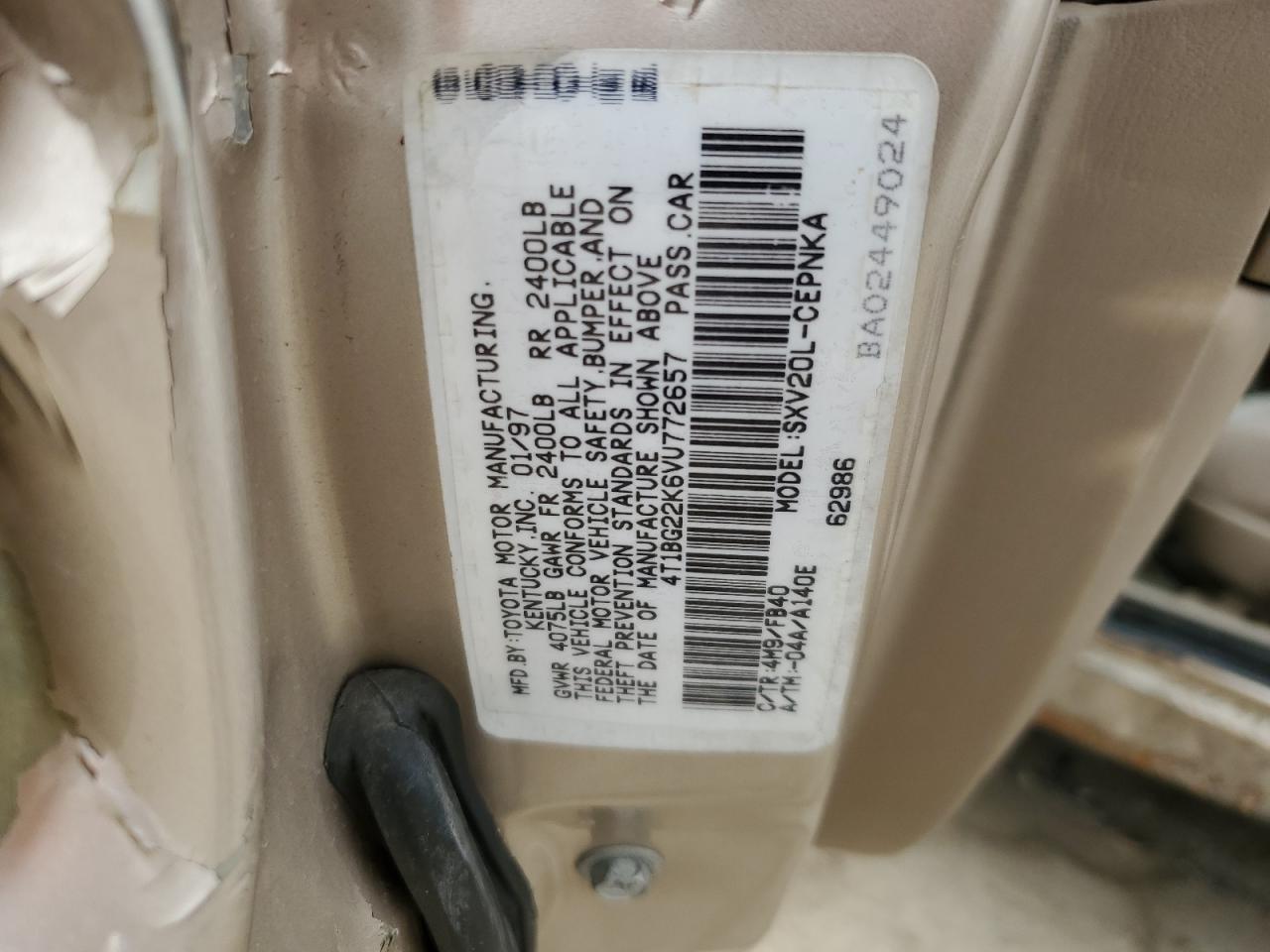 1997 TOYOTA CAMRY LE photo 23