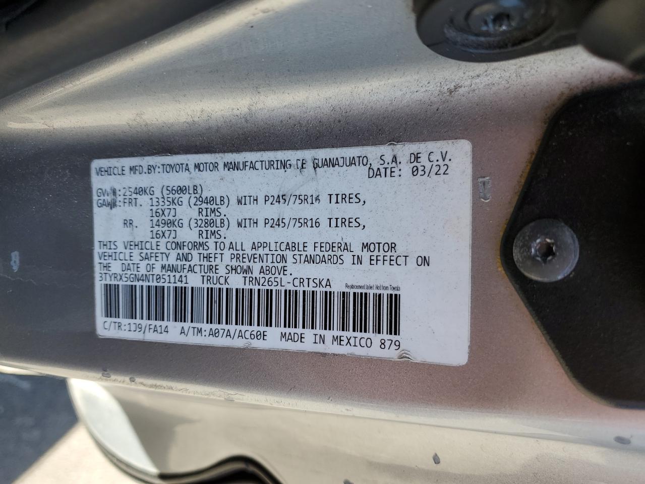 2022 TOYOTA TACOMA ACCESS CAB photo 37