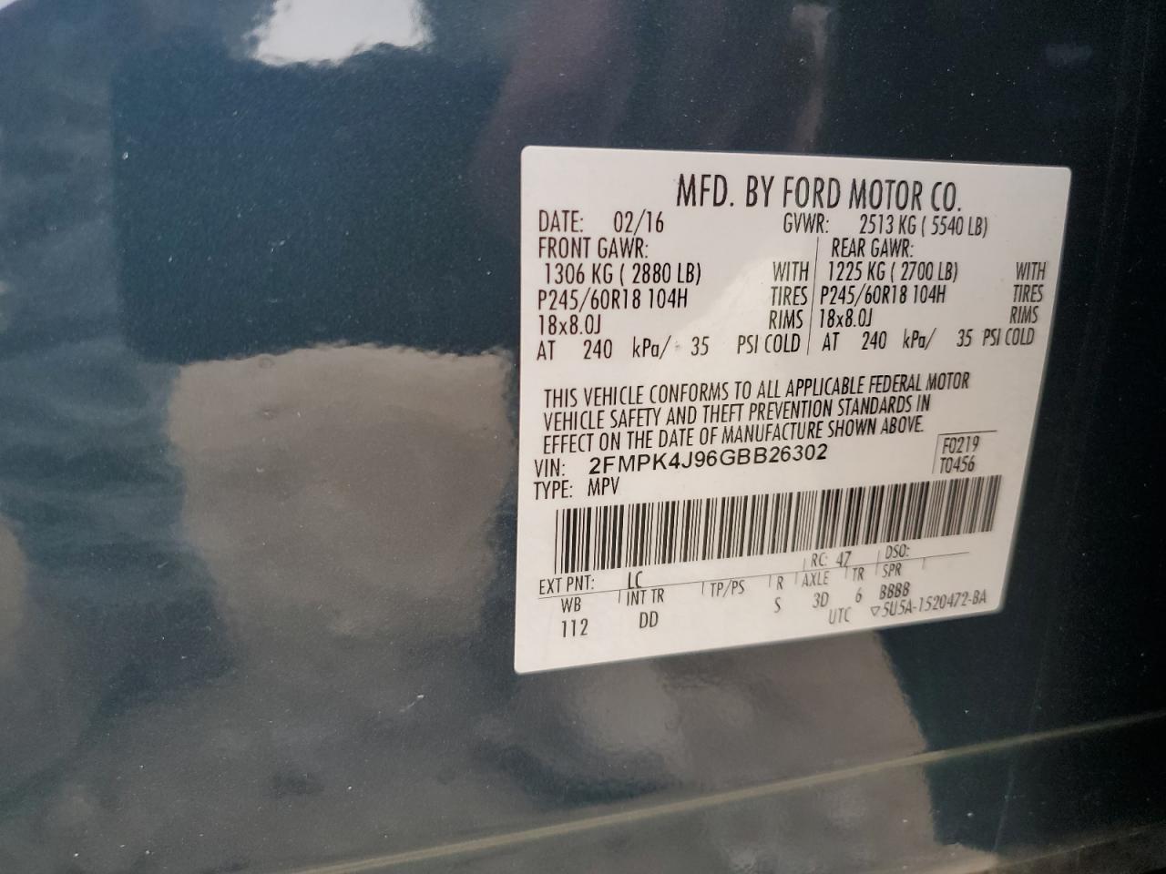 2016 FORD EDGE photo 23