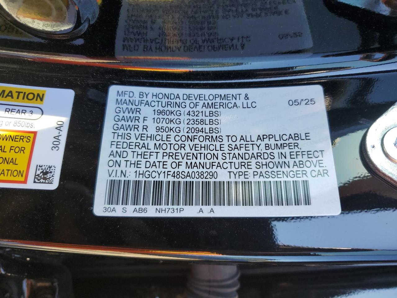 2025 HONDA ACCORD SE photo 12