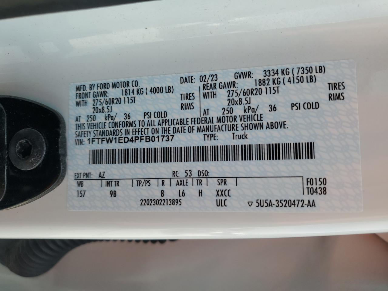 2023 FORD F150 SUPERCREW photo 13