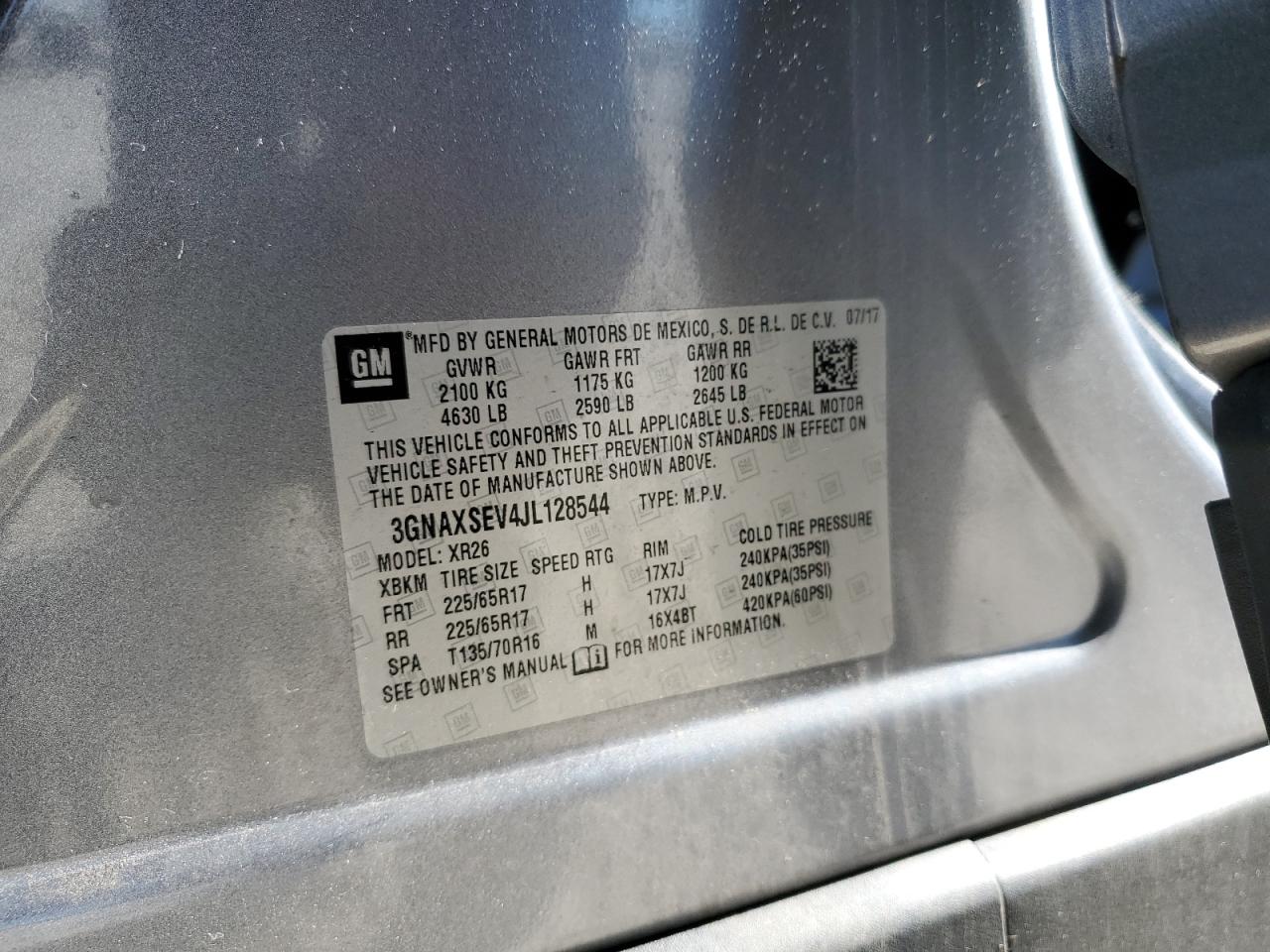2018 CHEVROLET EQUINOX LT photo 25