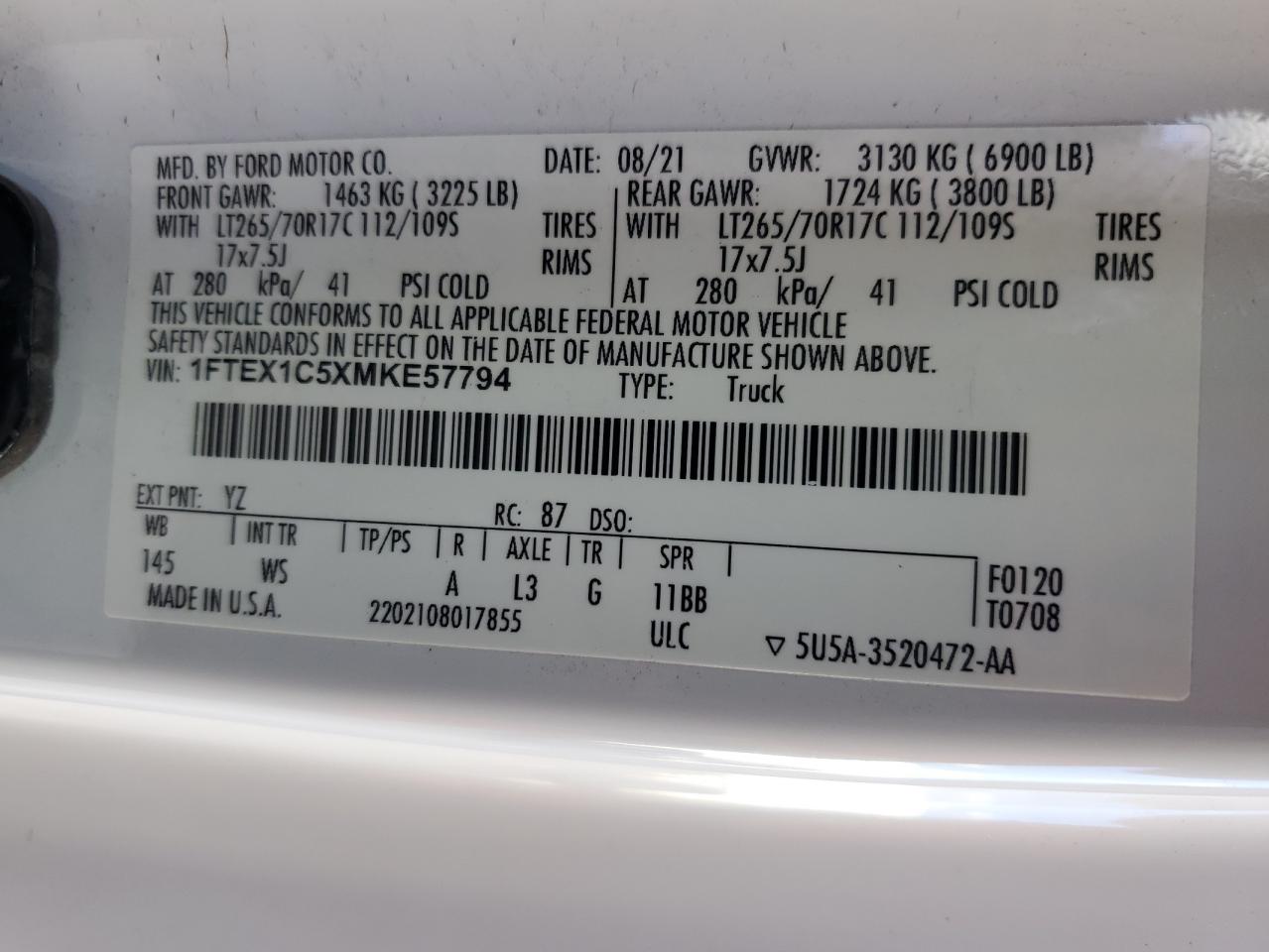 2021 FORD F150 SUPER CAB photo 23