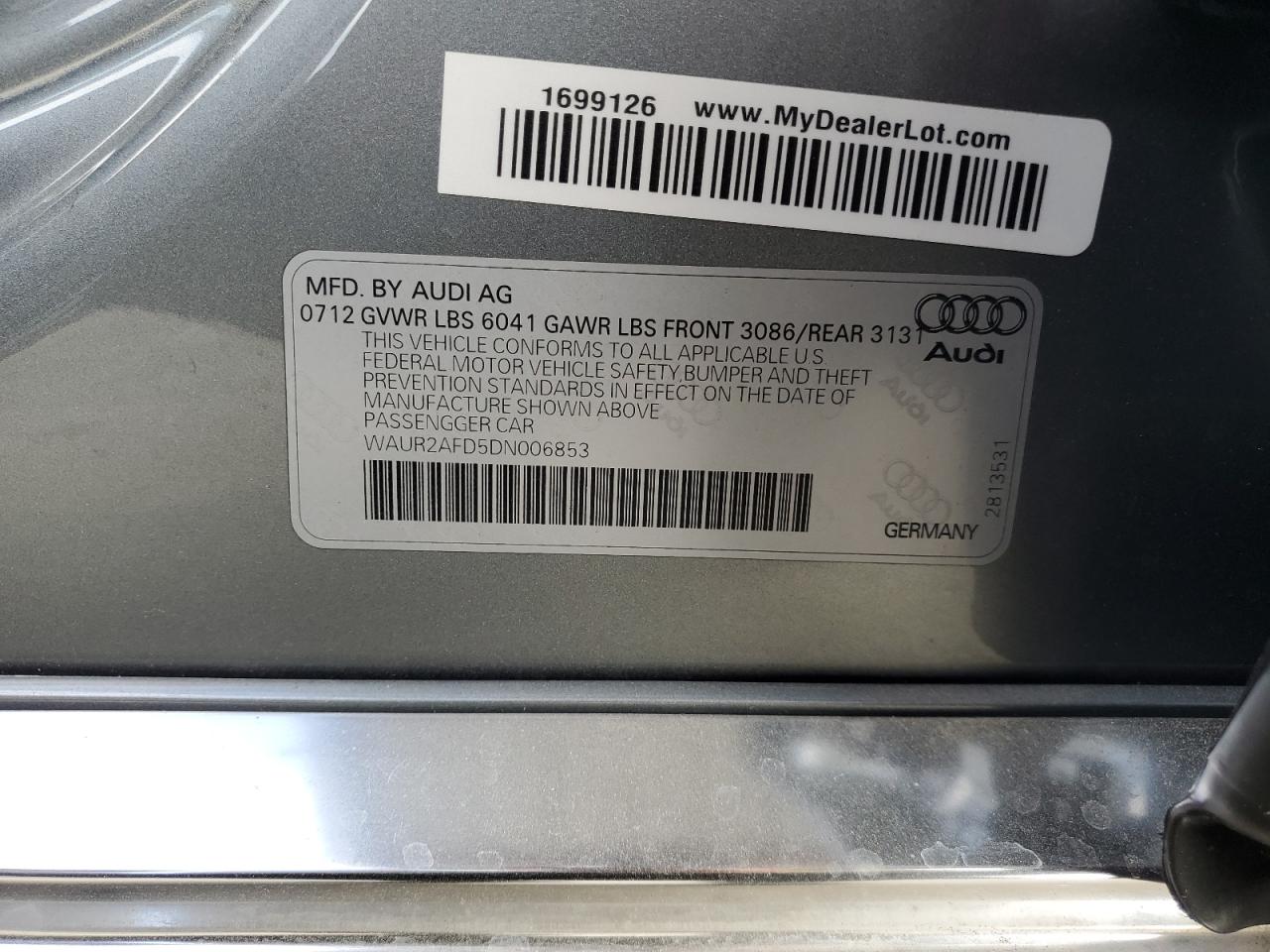 2013 AUDI A8 L QUATTRO photo 13