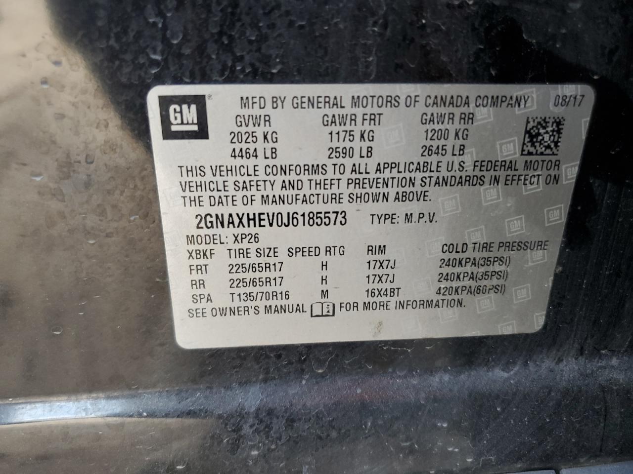 2018 CHEVROLET EQUINOX LS photo 13