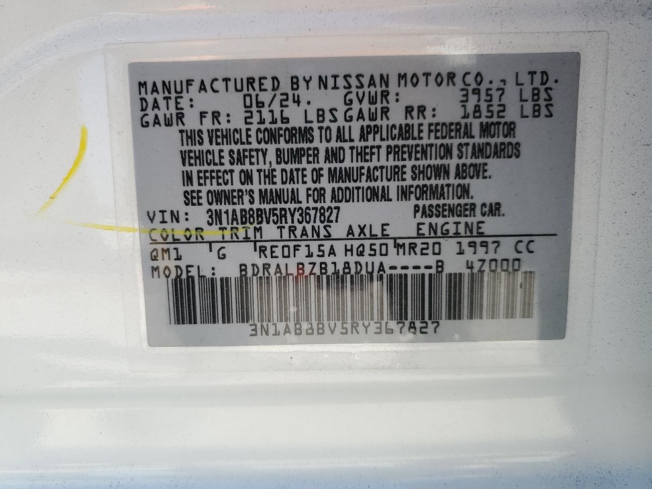 2024 NISSAN SENTRA S photo 12