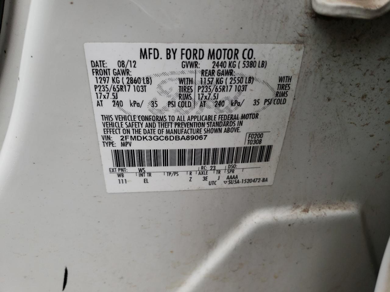 2013 FORD EDGE SE photo 13