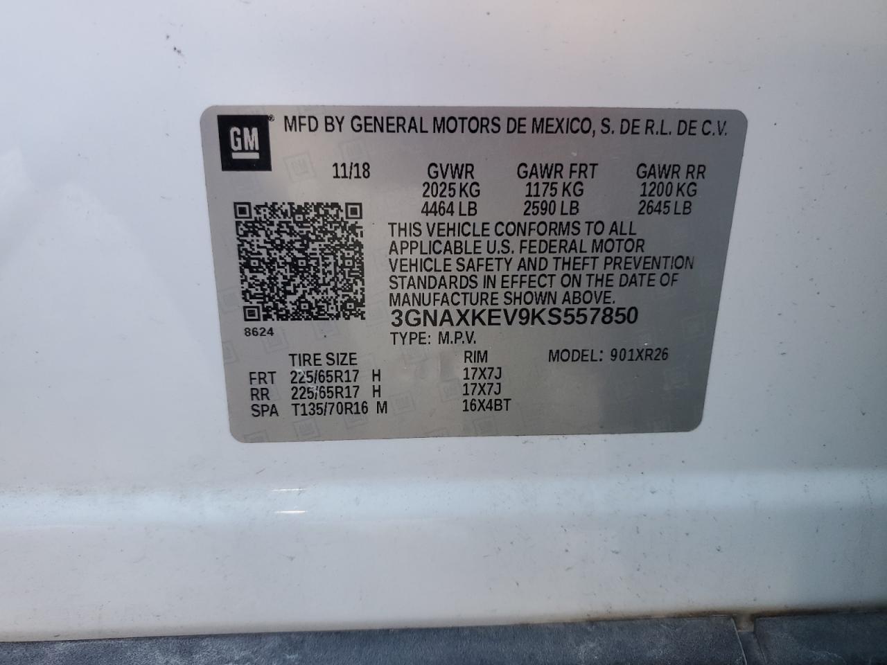 2019 CHEVROLET EQUINOX LT photo 25
