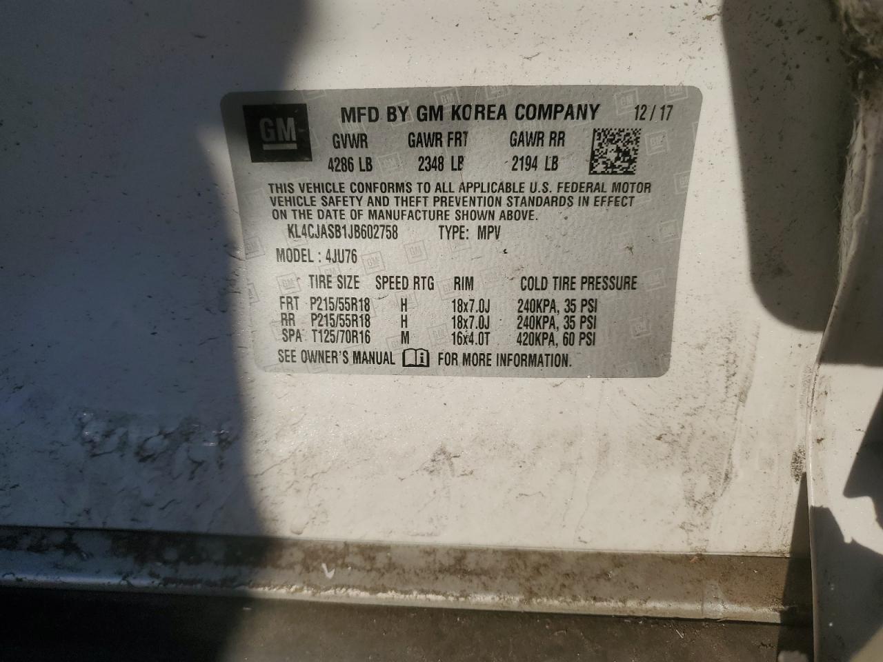 2018 BUICK ENCORE PREFERRED photo 12