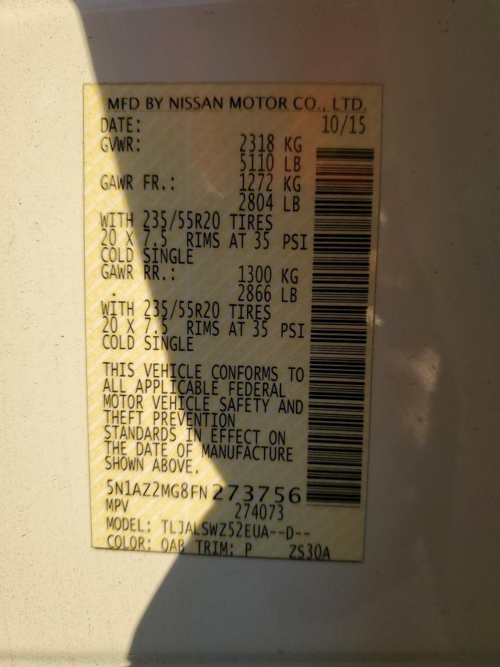 2015 NISSAN MURANO S photo 40