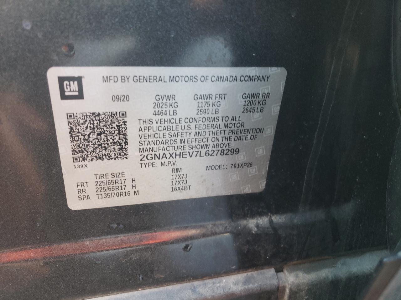 2020 CHEVROLET EQUINOX LS photo 25