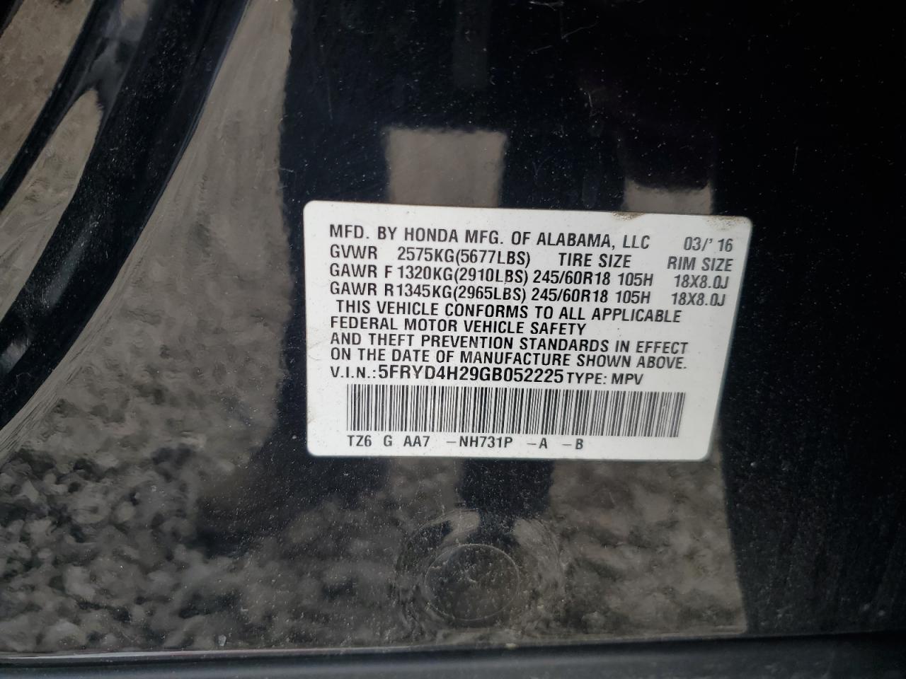 2016 ACURA MDX photo 23