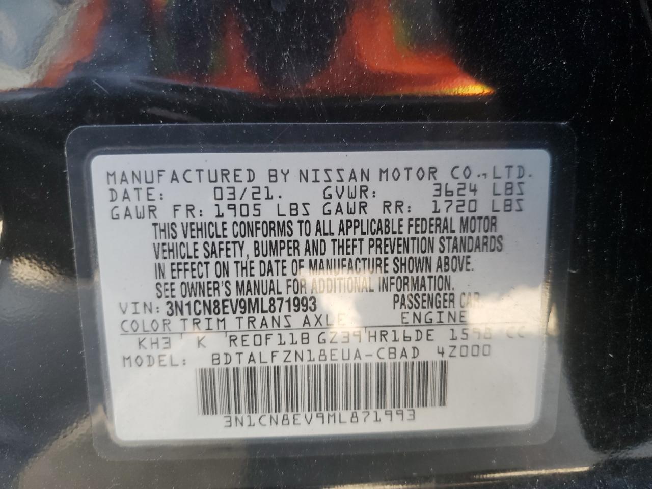 2021 NISSAN VERSA SV photo 25