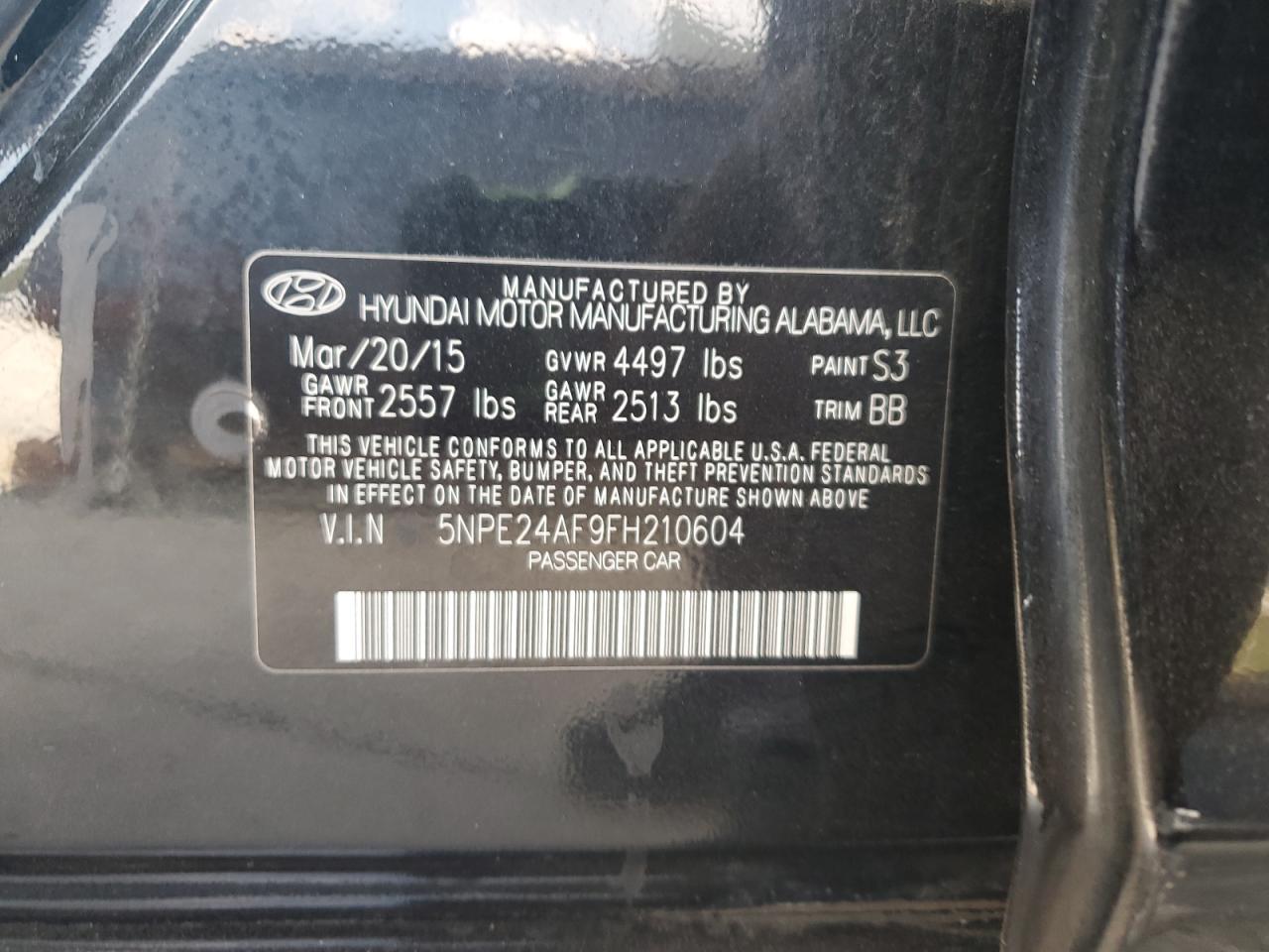 2015 HYUNDAI SONATA SE photo 12