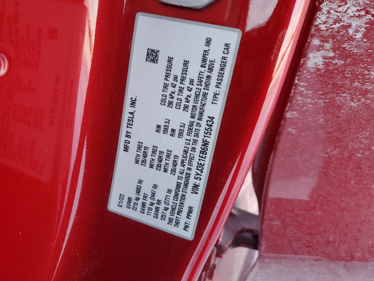 2022 TESLA MODEL 3 photo 12
